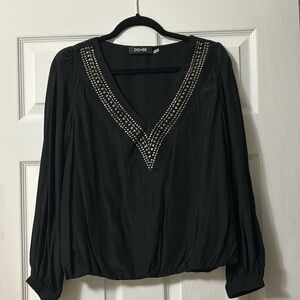 DO+BE Bedazzled Blouse- Size M